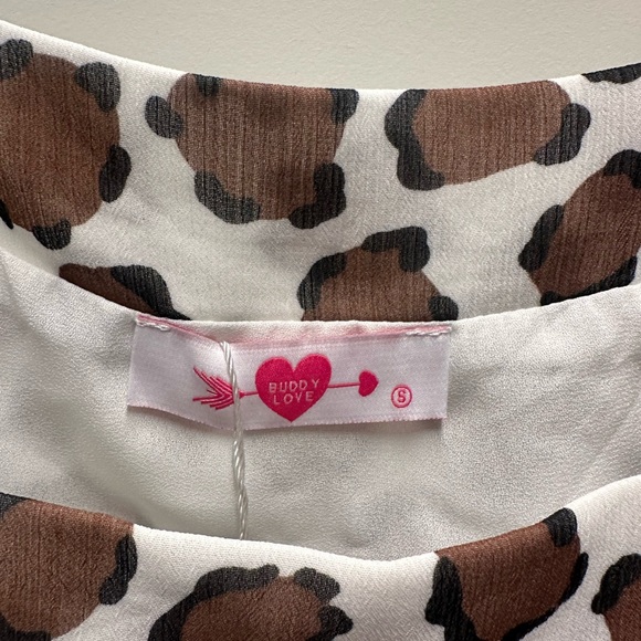 Buddy Love Brown and White Leopard Top - Picture 3 of 6